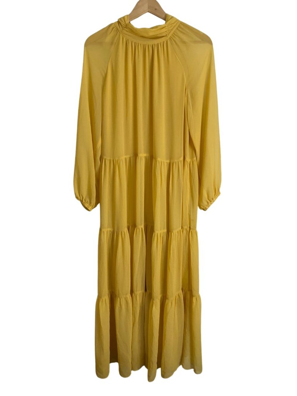 Soft Surroundings | Tiered Maxi Dress - Verdant Gold | Sz M (NWT)